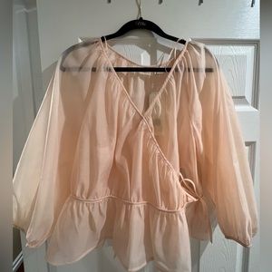 Blush wrap top